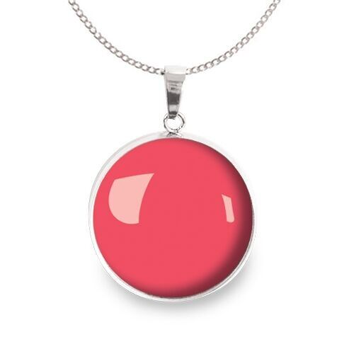 Collier chaîne Flash Fraise - Argent