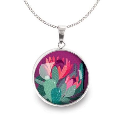 Cactus chain necklace - Silver