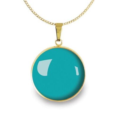 Collier chaîne Flash Turquoise - Or