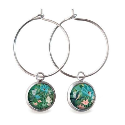 Douanier Rousseau hoop earrings - Silver