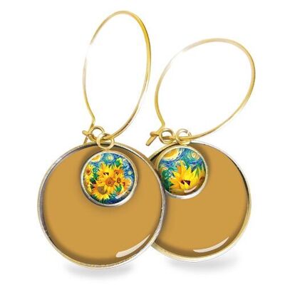 Nomade Hoop Earrings Van Gogh - Gold