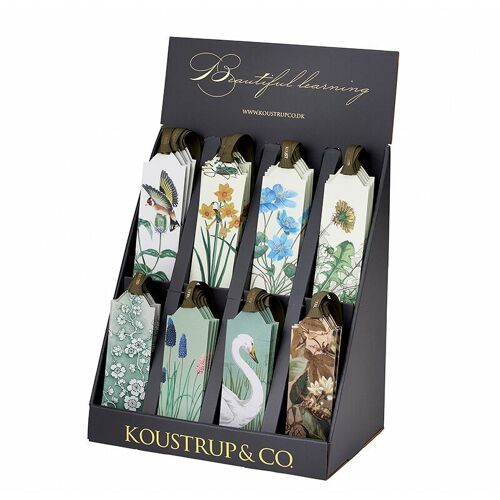 Bookmarks - 80 pieces green ribbon with display