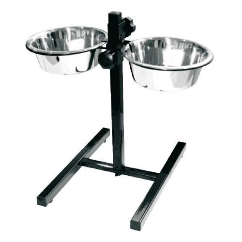 Alzaciotole per cani - Solid Dinner Set Nero