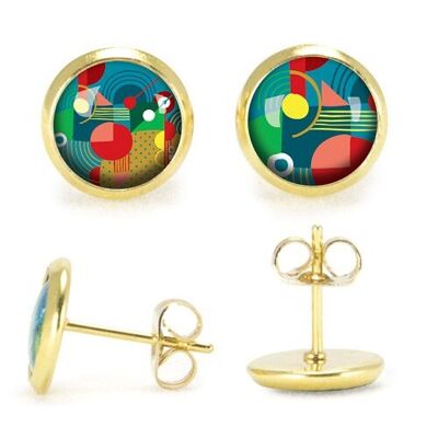 Woodstock Stud Earrings - Gold