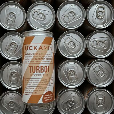UCKAMIN TURBO! Ginger refreshment drink with guarana - alcohol-free (incl.25ct deposit)