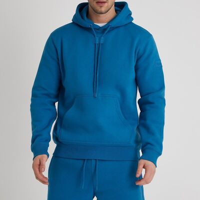 Aldo premium brushback fleece hoodie in Admiral