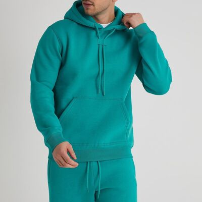 Aldo premium brushback fleece hoodie in Jade