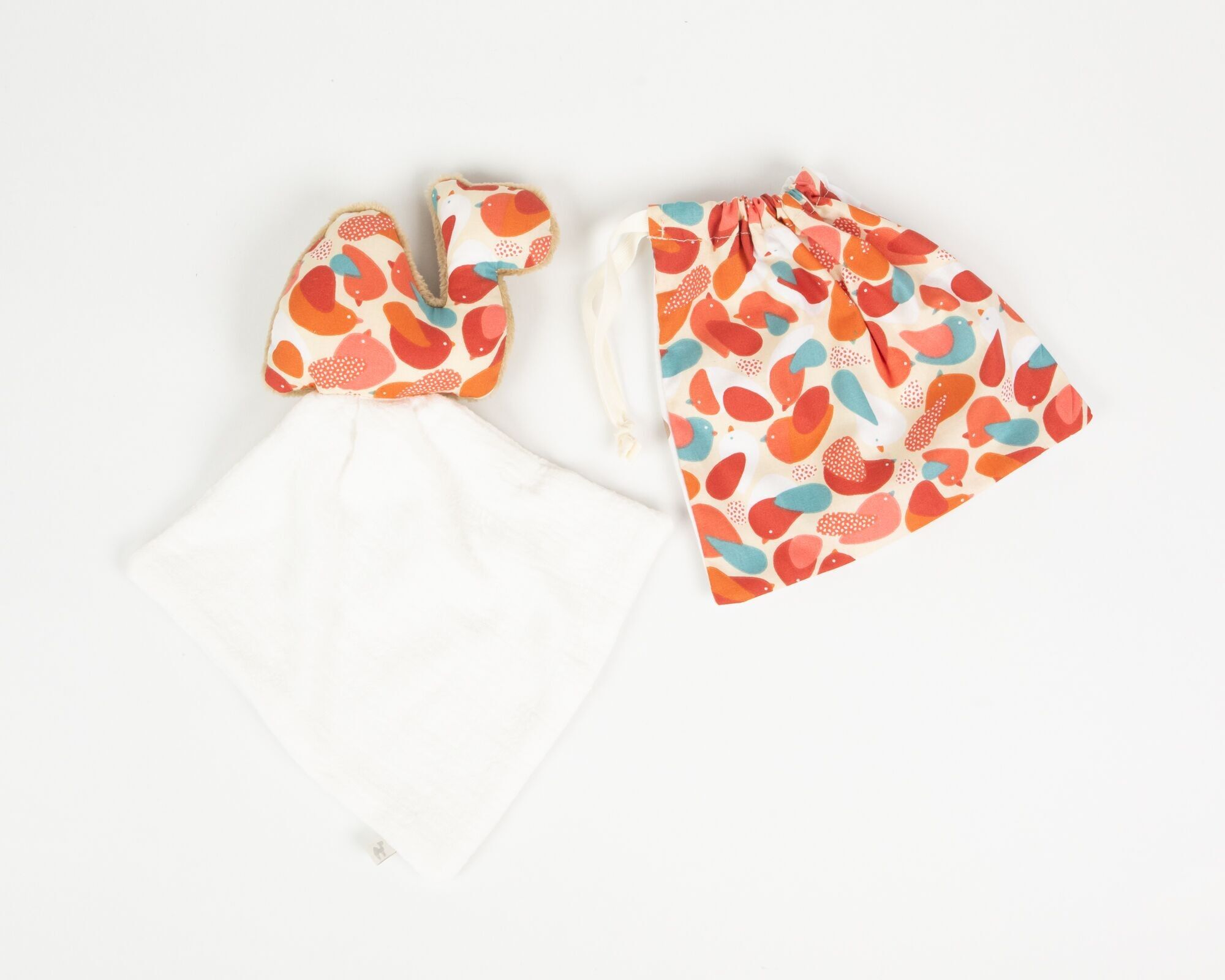 Piumino con doppia garza di cotone quadrata, peluche per neonati