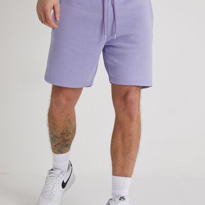 Banks premium brushback fleece shorts in Amethyst