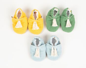 Chaussons bébé, anti-dérapant, chausson en coton 2