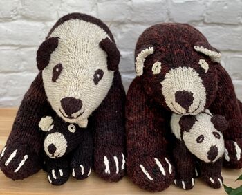 Peluche écologique en laine biologique faite main - Doudou ours XL - SCHUMAN - Kenana Knitters 6