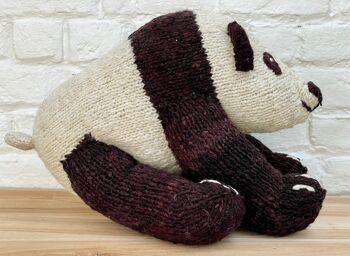 Peluche écologique en laine biologique faite main - Doudou ours XL - SCHUMAN - Kenana Knitters 8
