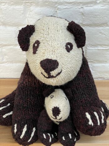 Peluche écologique en laine biologique faite main - Doudou ours XL - SCHUMAN - Kenana Knitters 10