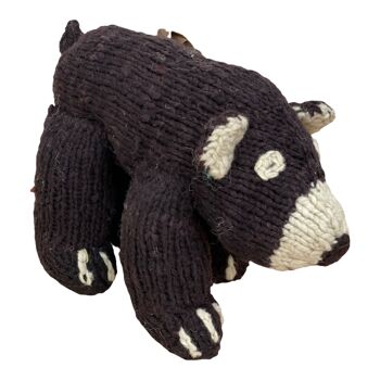 Peluche écologique en laine biologique faite main - Doudou ours XL - SCHUMAN - Kenana Knitters 13