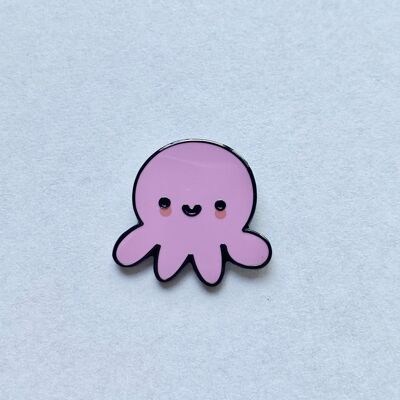 Cute kawaii octopus enamel pin - Purple