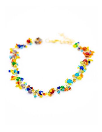 Bracelet de cheville multicolore 1