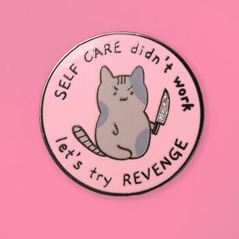 Badge d’épingle en émail chat sarcastique kawaii kitty 3
