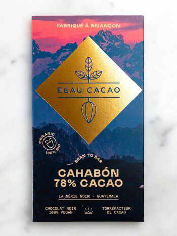 CAHABÓN78% CACAO CHOCOLAT NOIR BIO 1