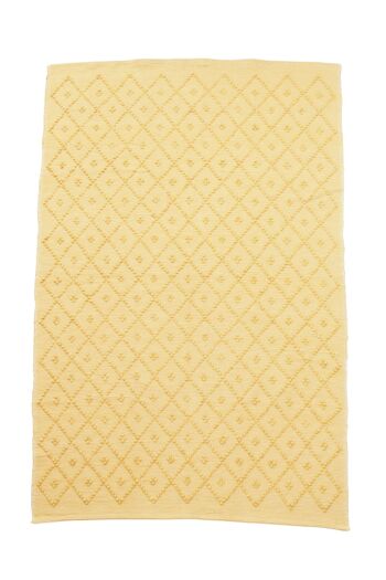 tapis en coton tissé Diamond jaune pastel 1