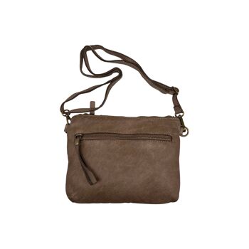 SAC CUIR WASHED  SARAS TAUPE 2