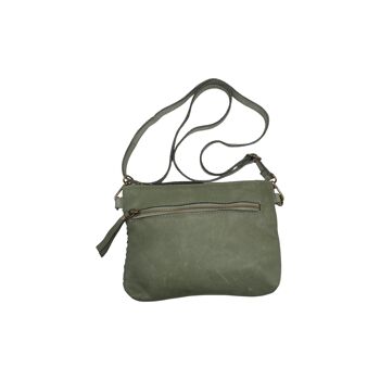 SAC CUIR WASHED  SARAS VERT 2