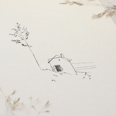 Affichette Graminée pâturin • collection “Maisons sauvages” • 23janvier x Narrature