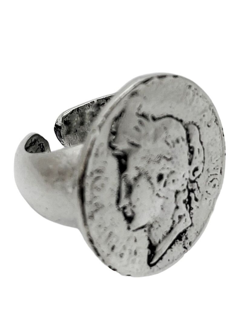 Anello Moneta in Argento "Gloria Mago" T16