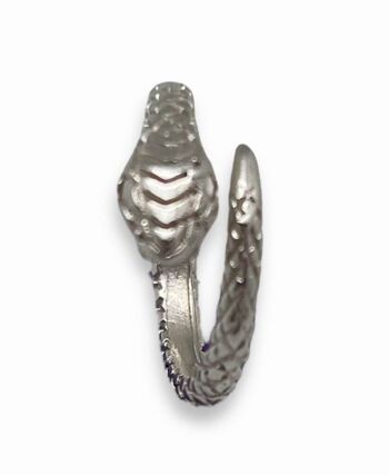 Bague serpent plaqué argent "Gloria Mago" T-15 3