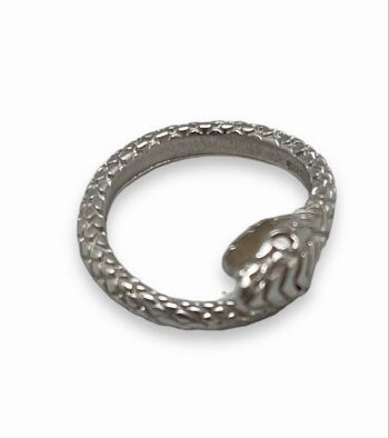 Bague serpent plaqué argent "Gloria Mago" T-15 4