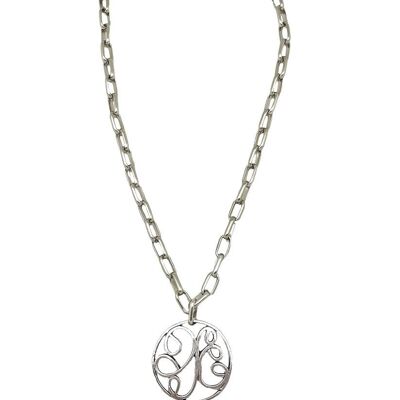 Labyrinth-Loop-Halskette aus plattiertem Silber