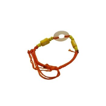 Bracelet de plage Vie Naturals, cercle et perles, orange 2