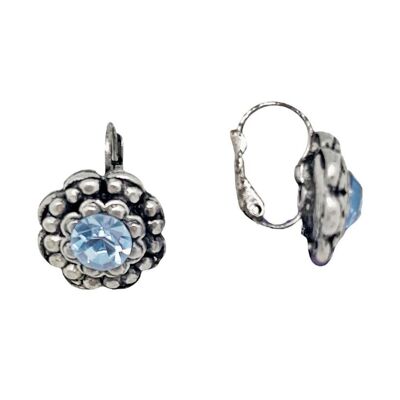 Armbrust-Ohrring mit Sw-Kristall in Blau
