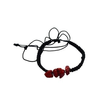 Bracelet de plage Vie Naturals, rustique, noir 4