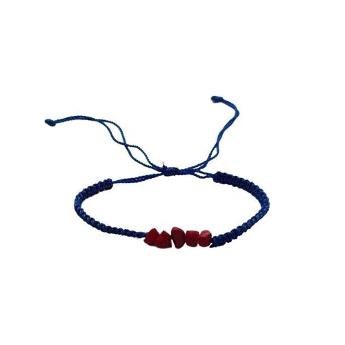 Vie Naturals Beach Bracelet, Rustic, Dark Blue