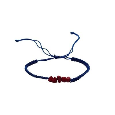Bracelet de plage Vie Naturals, rustique, bleu foncé
