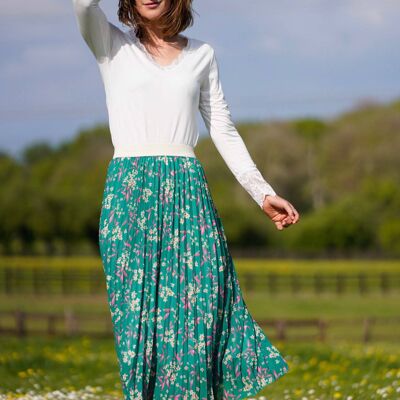 Mayfair Pleated Floral print skirt