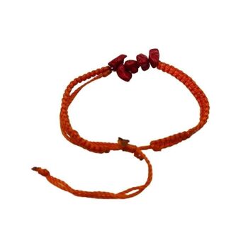 Bracelet de plage Vie Naturals, rustique, orange 2