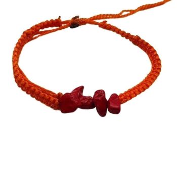 Bracelet de plage Vie Naturals, rustique, orange 3