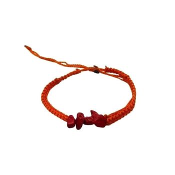 Bracelet de plage Vie Naturals, rustique, orange 4