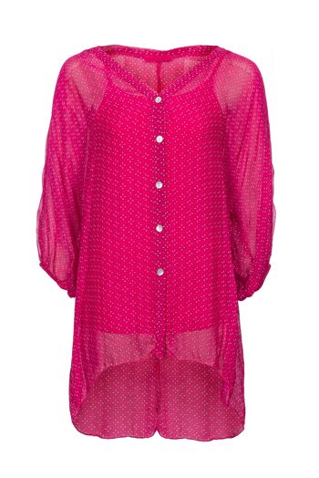 Chemise Cassia en soie mélangée avec fleurs étoilées 2