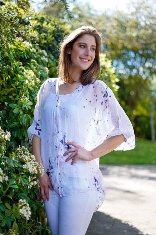 Cassia Silk Mix Shirt With Abstract Design