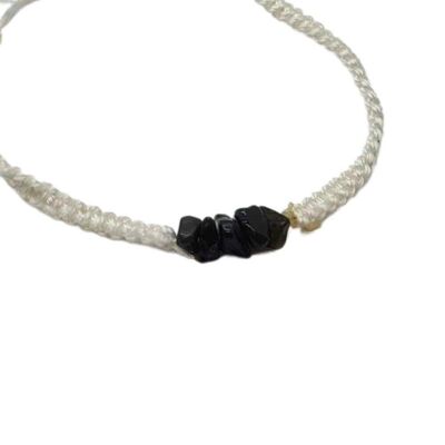 Bracelet de plage Vie Naturals, rustique, blanc