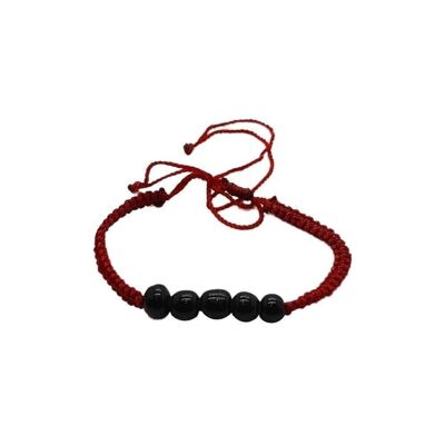 Bracelet de plage Vie Naturals, basique, rouge