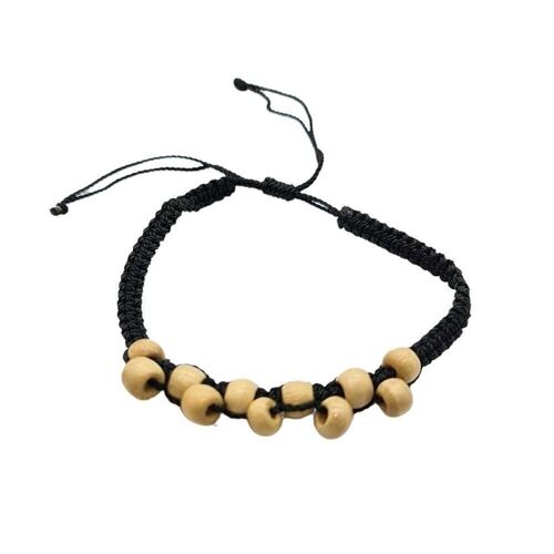 Vie Naturals Beach Bracelet, Beaded, Black