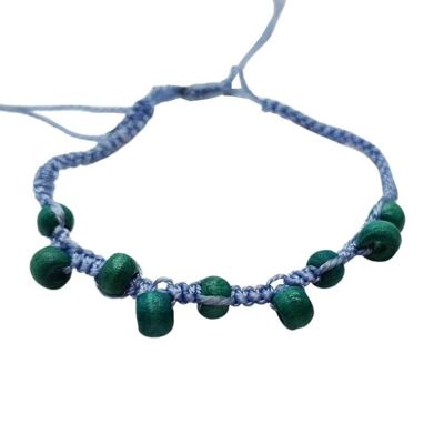 Pulsera de playa Vie Naturals, cuentas, azul