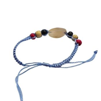 Bracelet de plage Vie Naturals, nacre ronde, bleu 2