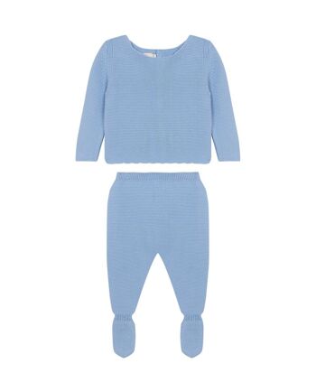 ENSEMBLE TRICOT ENSEMBLE BÉBÉ BLEU 1