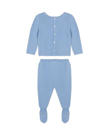 ENSEMBLE TRICOT ENSEMBLE BÉBÉ BLEU 2