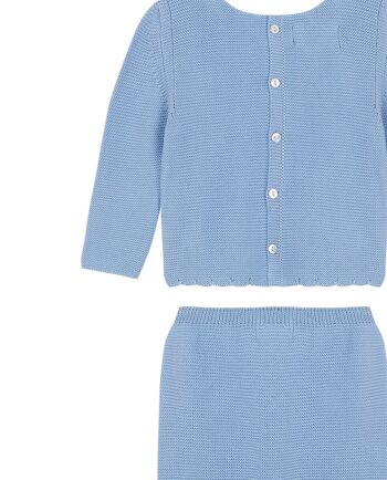 ENSEMBLE TRICOT ENSEMBLE BÉBÉ BLEU 4