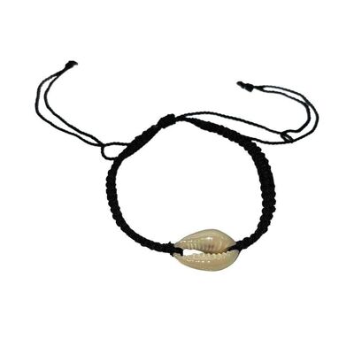 Vie Naturals Beach Bracelet, Sea Shell, Black